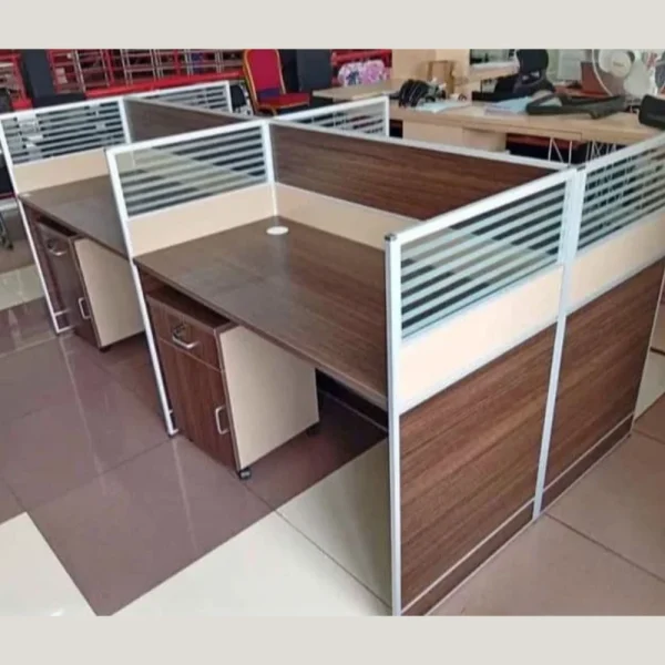 4-Way Office Workstation – Modular Desk Setup with Privacy Panels | KSh 70,500