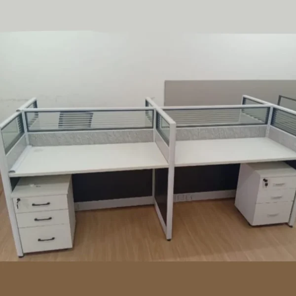 4-Way Office Workstation – Modular Desk Setup with Privacy Panels | KSh 70,500