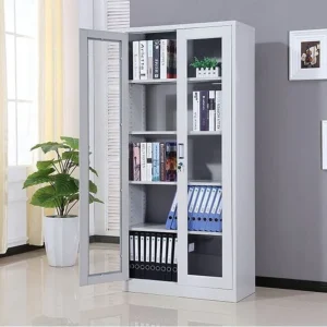 Glass Display Steel Filing Cabinet – Lockable Office Storage Unit | KSh 18,500