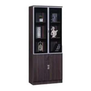 2 Door Wooden Cabinet with Glass Display - Premium Storage Furniture | Kenya Delivery | KES 25,500