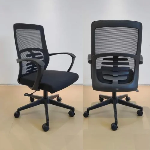 highback-chair Ergonomic Medium Back Office Chair – Adjustable Swivel Task Chair with Lumbar Support | KSh 8,500