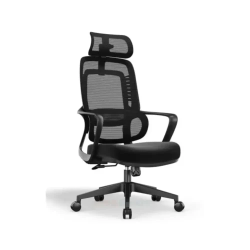 mobdeals-office-chair-headrest-ergonomic-mesh-headrest-black.webp Ergonomic High-Back Mesh Office Chair β Adjustable Headrest, Lumbar Support, 300lbs Capacity